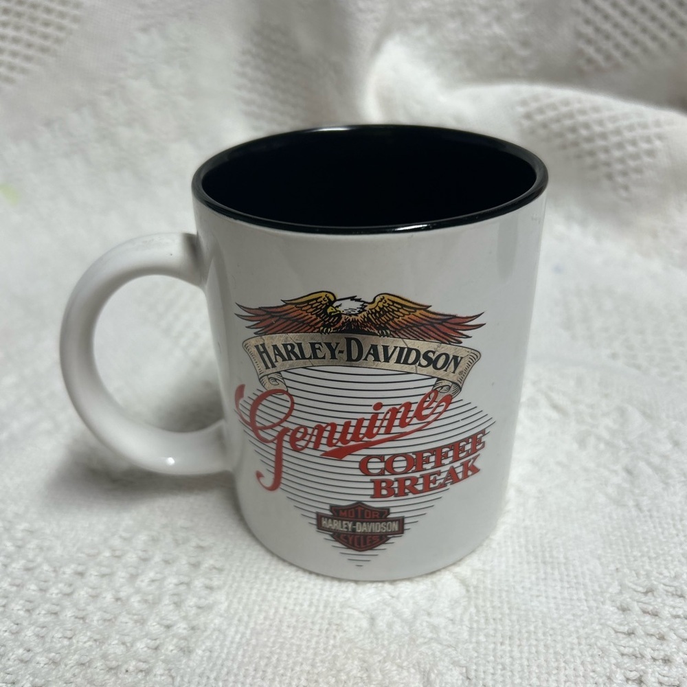 Vintage 1993 Harley-Davidson Motorcycles Genuine Coffee Break Mug Cup 3.75"